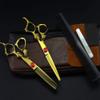 Professional Hairdressing Scissors with Leather Case,Hair Cutting Scissors Shears for Barber Salon Fine Adjustment Tension Screw Stainless Steel 6 Inch view 2