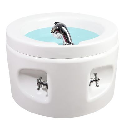 Acrylic foot bath, Foot Spa Bath Massager, Bubble and Vibration Foot Spa Massager, With hot and cold faucet switch for Relax Feet and Muscle, Suitable for home, hotel, spa ( Color : Shower head , Size