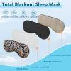 Cavoilu Sleep mask w/Cooling Gel Eye Mask, Heated Eye Mask for Sleeping, Reusable Ice Silk Stain Eye Cover Sleeping Mask for Travel, Home, Office, Yoga, Total Blackout, Stocking Stuffers (Leopard) view 3