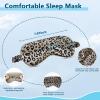 Cavoilu Sleep mask w/Cooling Gel Eye Mask, Heated Eye Mask for Sleeping, Reusable Ice Silk Stain Eye Cover Sleeping Mask for Travel, Home, Office, Yoga, Total Blackout, Stocking Stuffers (Leopard) view 4