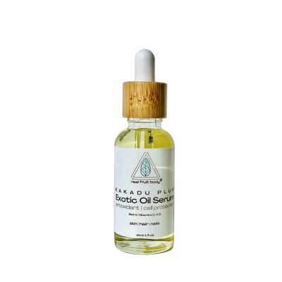 Real Fruit Body Kakadu Plum Exotic Oil Serum - 100% Pure & Natural, Cold-Pressed, Leaping Bunny Certified Cruelty-Free, Organic, and Vegan - 2 Fl Ounces | 60 ml