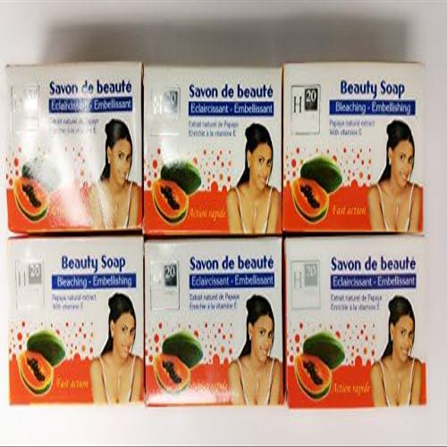 E de B H20 PAPAYA BEAUTY SOAP (PACK OF 6)