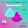 Freeman Mother Puffer Powder Puff 8 Count Set, Makeup Puffs For Pressed or Loose Powder, Velvet Material, Cloud Skin, Triangle Powder Puffs With Finger Band For Setting & Baking, Vegan & Cruelty-Free view 4