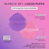Freeman Blend N' Set Liquid Puff Set, Cushion Makeup Puffs For Liquid & Cream Foundation, Concealer, Blush, & Highlight, Round Puff For Makeup Blending, With Finger Band, Vegan & Cruelty-Free, 8 Count view 4