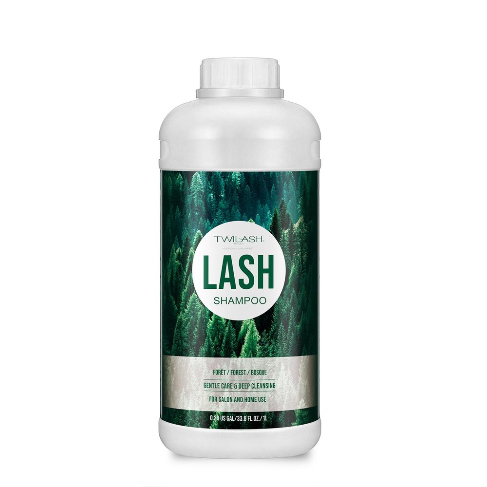 TWILASH BY DLY Lash Shampoo, Eyelash Cleanser for Extensions, 33.6 Fl Oz, Safe Makeup Remover, Non-irritating or Burning Formula, Eyelid Foaming Cleanser for Professional Salon and Home Use