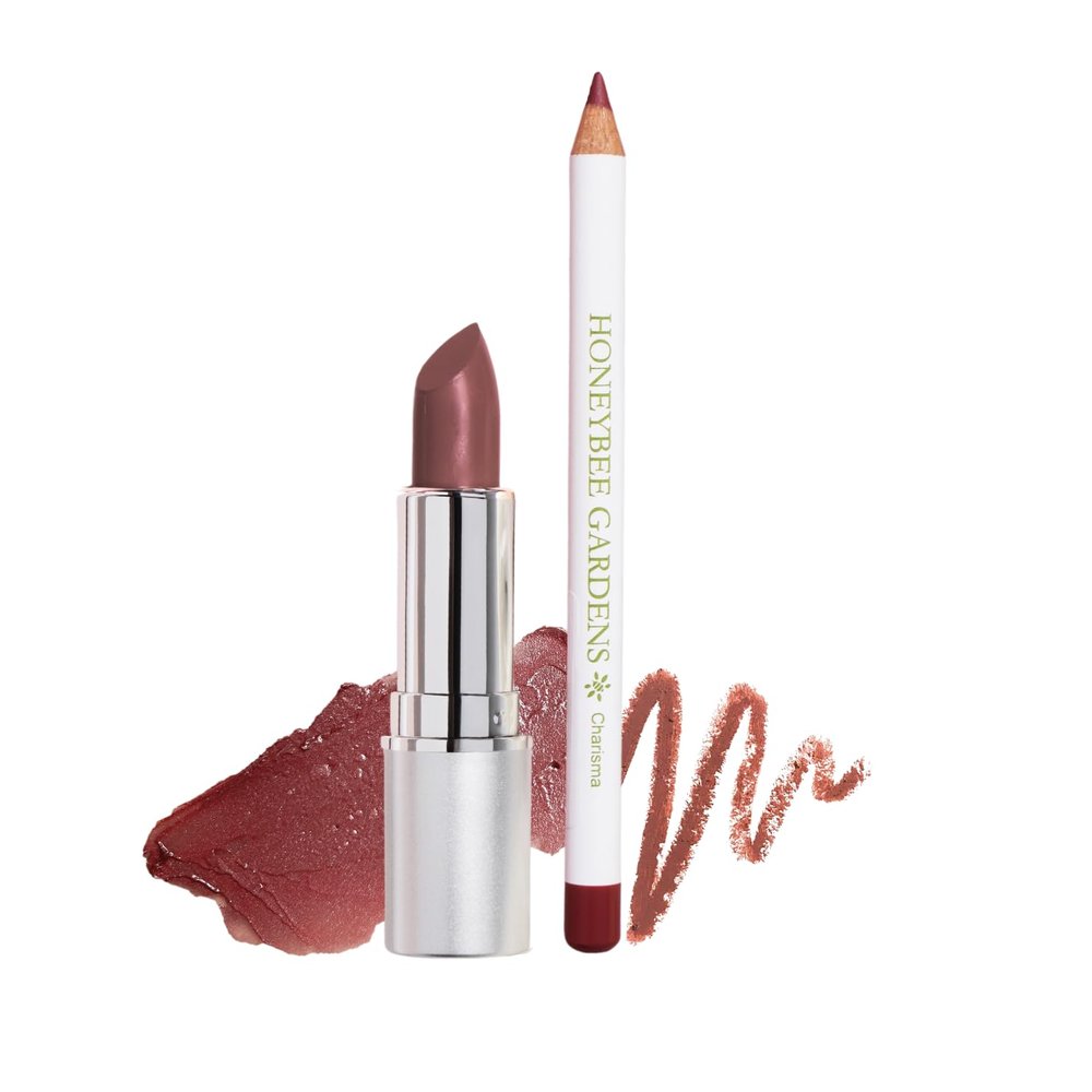 Honeybee Gardens Lip Liner + Lipstick Bundle, Charisma & Cherokee