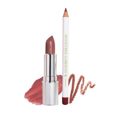 Honeybee Gardens Lip Liner + Lipstick Bundle, Swizzle + Charisma