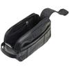 Mancini Buffalo Dual Top Zipper Toiletry Bag, Black, Minimalist view 4