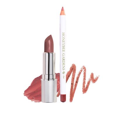 Honeybee Gardens Lip Liner + Lipstick Bundle, Zen & Swizzle