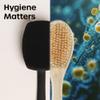 The Man Silicone Back Scrubber for Men - 18.5 Shower Brush with Long Handle for Back & Body - Exfoliates, Clears Pores & Prevents Breakouts - Hygienic Body Washer with Hook view 4