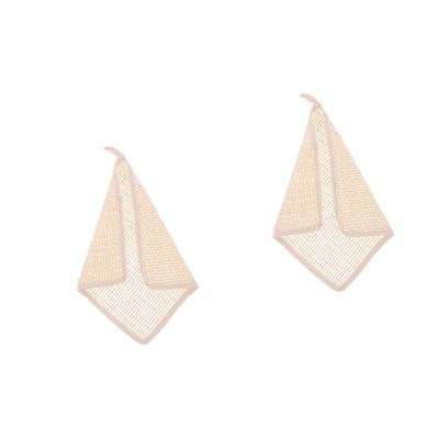FRCOLOR 2pcs Exfoliating Body Scrub Towel Bath Washcloth Gentle Rubbing for Pore Cleaning Cotton Shower Tool