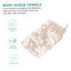 FRCOLOR 2pcs Exfoliating Body Scrub Towel Bath Washcloth Gentle Rubbing for Pore Cleaning Cotton Shower Tool view 4