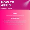 Tanning Water with color correcting additives to even skin tone view 3
