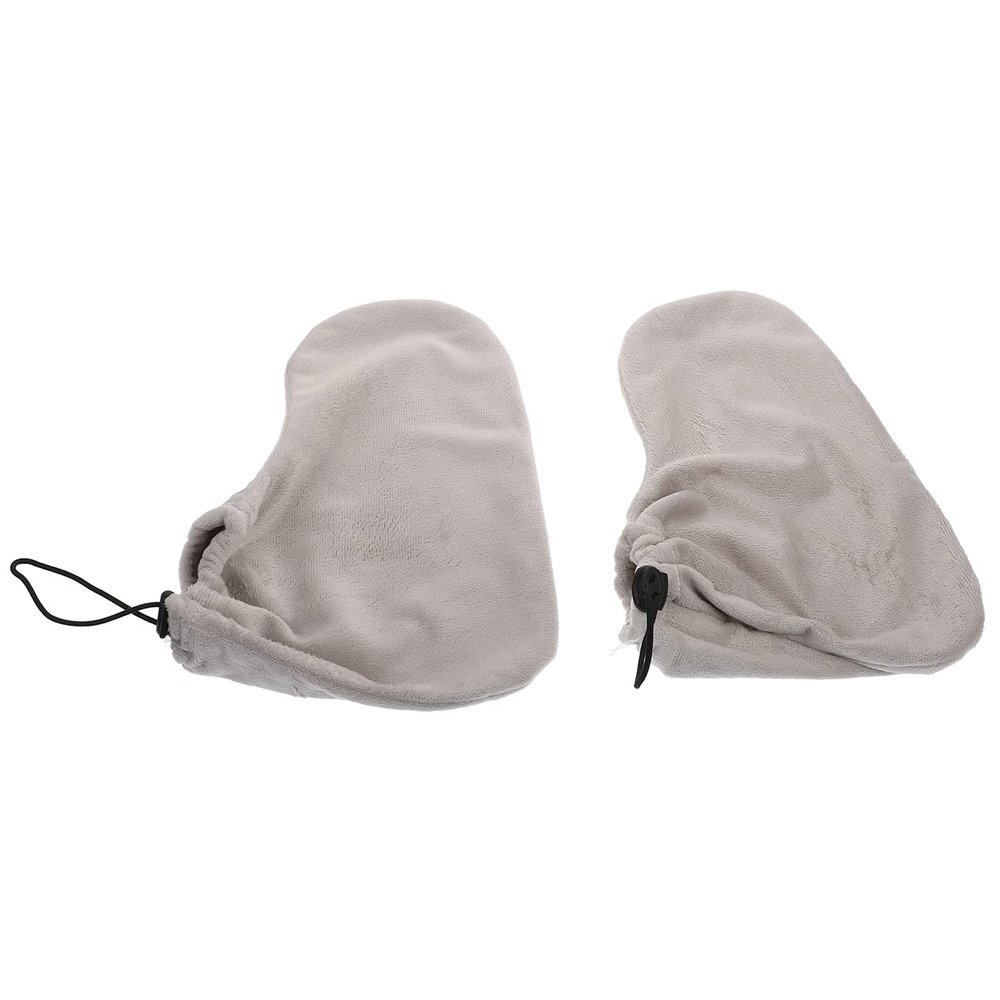 Beaupretty 2pairs Paraffin Wax Foot Covers for Moisturizing Therapy Reusable Foot Wraps for Softening Dry Easy to Clean Grey for Pedicures and