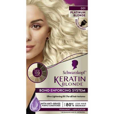 Schwarzkopf Keratin Blonde 001 Platinum Blonde Permanent Hair Dye