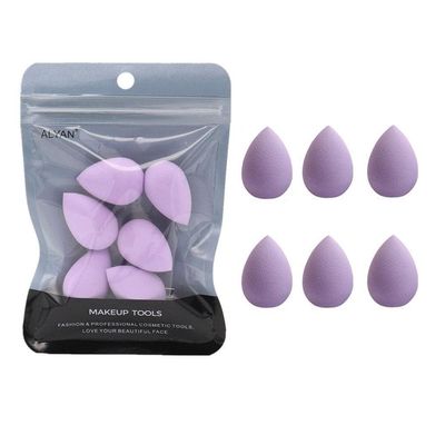6PCS Purple Mini Makeup Sponge Small Beauty Sponge Blender Set for Foundation, Powder, Concealer Highlight,and Eye Shadow Blenders and Sponges