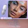 DAGEDA Body Glitter Gel, Roll-on Face Glitter for Mermaid Makeup Festival Rave Accessories, Holographic Hair Glitter Gel,Body Shimmer Halloween Makeup for Rave Party (Silver) view 2