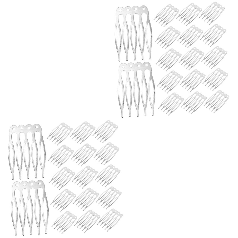 Abaodam 100pcs Metal Hair Combs for Women Tooth Wedding Bridal Hair Accessories Traditional Style Side Combs for Prom and Special Occasions