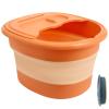 YVYKFZD Collapsible Foot Spa Bath, Foot Bath Basin Massager, Portable Foot Soak Tub with Lid, for Home Hotel Travel Spa Camping Soaking Relief Stress (Color : Orange) view 1