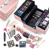 Color Nymph Professional Makeup Set for Teens, Girls & Women - Full Kit with Storage Train Case, Beginner Cosmetics Kit with Eyeshadow, Blush, Lipstick, Lipgloss, Mascara & Tools - Pink view 1