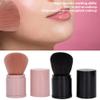 2Pcs Powder Blush Brush, Professional Retractable Contour Powder Face Brush, Loose Powder Brush for Makeup view 2