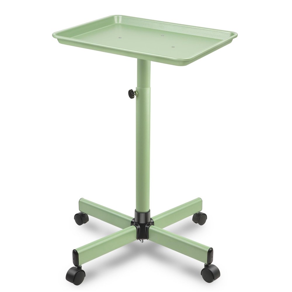 Salon Tray, Metal Feet Salon Rolling Tray Cart, Salon Tray on Wheels with Adjustable Height, Salon Color Tray Ideal Use As Tattoo Tray, Medical Tray, Dental Tray