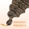 Ocean Wave Crochet Hair 30 inch 7 Packs Long Ombre Light Brown Deep Wave Curly Braiding Hair Soft Synthetic Curly Crochet Hair For Black Women(30 Inch, 1B/27 view 3