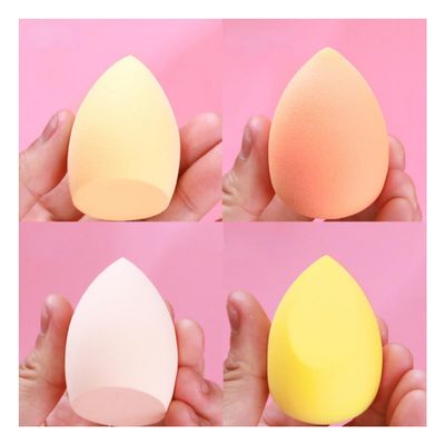 jweemax 4PCS Powder Puff Sponge, Makeup Puffs Pads, Cosmetic Foundation Blender for Loose and Foundation, Yellow