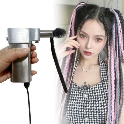 YEMELI Handheld Electric Dreadlock Tool Machine for Dreads with Crochet Needles, DIY Dreadlocks Hair Extension Human Hair Synthetic Hair, 6 Models of Head,6mm