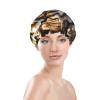 Animal Tiger Printed Shower Cap for Women Waterproof Bath Caps Reusable Double Layered Shower Hat Bathing Shower Caps for Men Ladies Spa Salon view 3