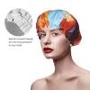 Antelope Canyon Printed Shower Cap for Women Waterproof Bath Caps Reusable Double Layered Shower Hat Bathing Shower Caps for Men Ladies Spa Salon view 4