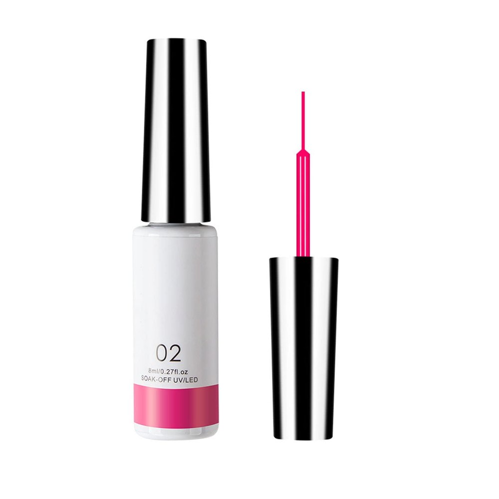 8ml Nail Enhancement 12 Color Drawing Glue Nail Solid Color Drawing Glue Single Bottle Bow Nail Charms