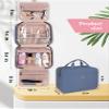 BALULHG Blue Toiletry Bag, Makeup Organizer, Travel Bag For Women Mens Toiletries, Waterproof with Hanging Hook, Large Capacity view 2