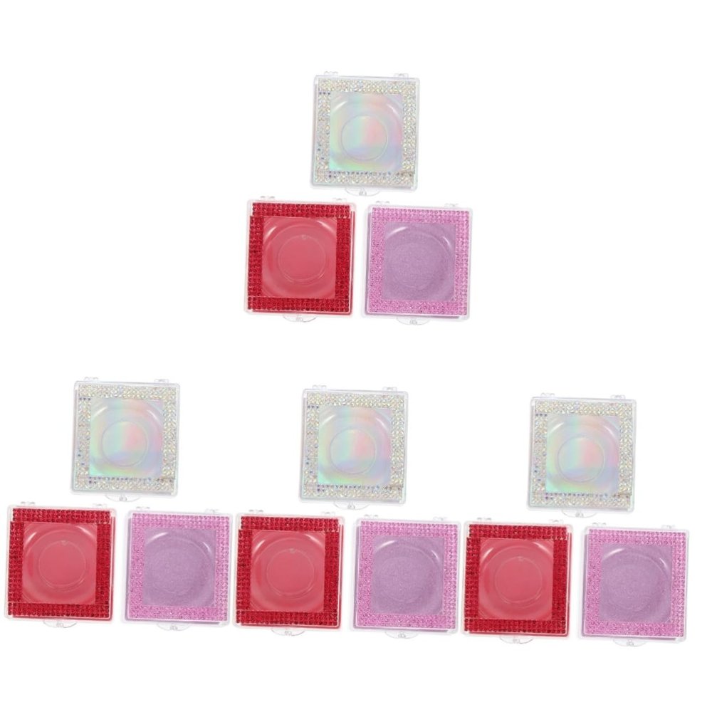 Beavorty 12pcs Lash Packaging Boxes Stylish Empty Eyelash Cases for Travel Dating More Protects Organizes False Lashes Easy Open Holographic