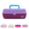 Caboodles Pretty in Petite Makeup Box, Two-Tone Lavender on Violet, Hard Plastic Organizer Box, 2 Swivel Trays, Fashion Mirror, Secure Latch for Safe Travel view 1