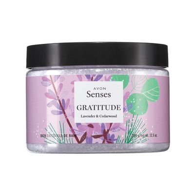 Avon Senses Gratitude Lavender & Cedarwood Bath Salts, 12.5 oz
