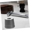 ABOOFAN Manual Razor Stand Holder Chrome Razor Stand for Shower Razor Storage Holder Aluminum Base Shaving Tools Organizer view 3