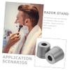 ABOOFAN Manual Razor Stand Holder Chrome Razor Stand for Shower Razor Storage Holder Aluminum Base Shaving Tools Organizer view 4