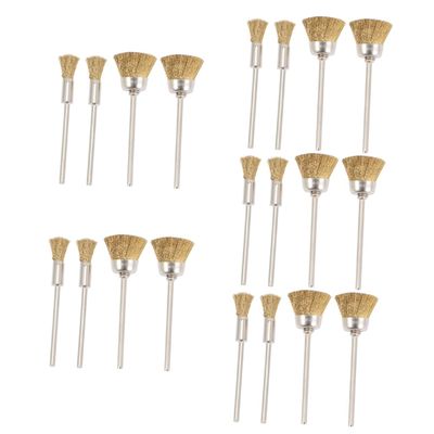 Beaupretty 20pcs Multi-functional Nail Drill Bits Cleaner Brush Wire Brush for Drill Nail Art