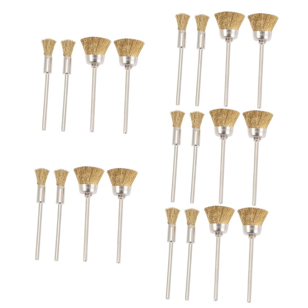 Beaupretty 20pcs Multi-functional Nail Drill Bits Cleaner Brush Wire Brush for Drill Nail Art