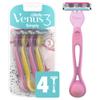 Gillette Venus Simply 3 Dragonfruit Women's Disposable Razor, 4 Count view 1
