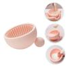 Beavorty 2pcs Cosmetic Brush Silicone Makeup Brush Cleaner Bowl for Home Salon Use Easy to Clean Convenient Design view 2