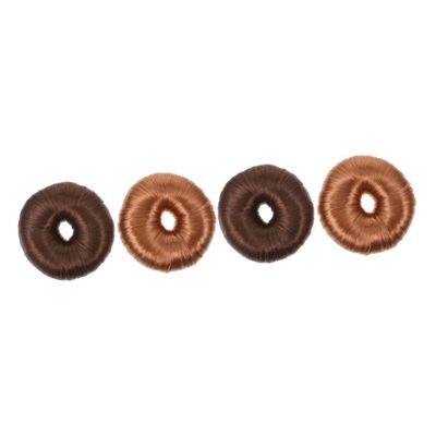 Beavorty 4pcs Hair Bun Maker Elastic Ties Wig Bun Shaper Styling Tool Donut for Braid Hair