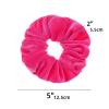 12 Pcs Large Velvet Scrunchies for Thick Long Hair Scrunchies Hair Ties Women Girls Hair Ponytail Holder (Hotpink) view 2