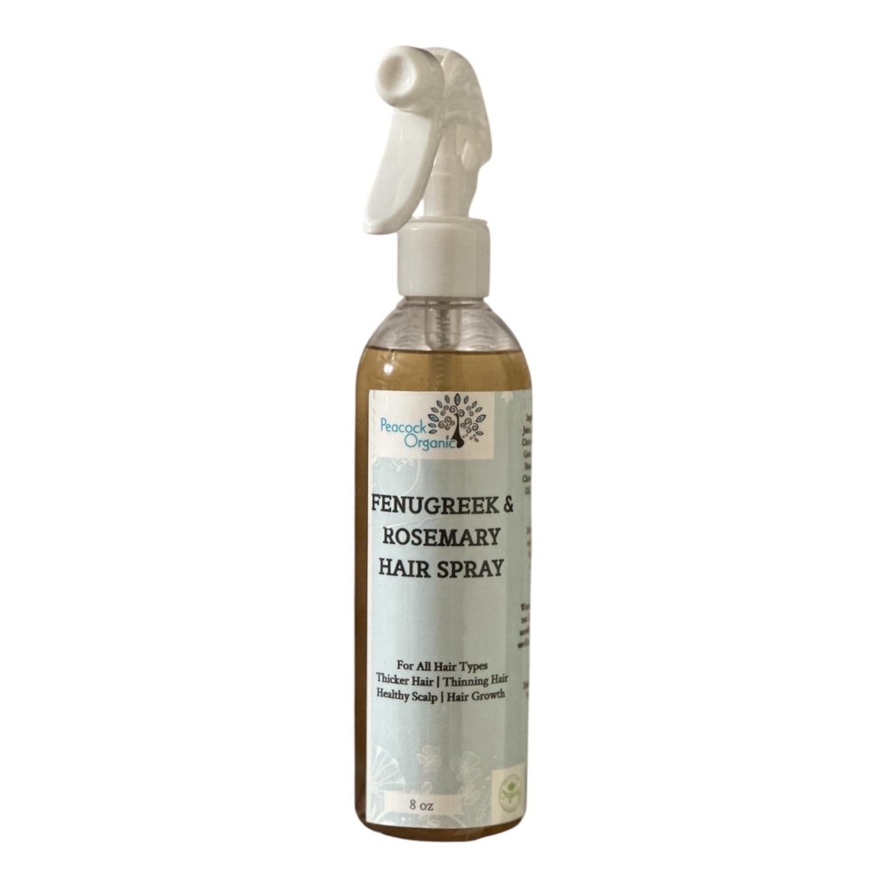 Fenugreek & Rosemary Tea Spray Hydrating Scalp Treatment for Thicker, Stronger Strands Daily Leave-In Mist for Dry, Thinning Hairs, Braids, Locs & Natural Hair, Women & Men, 16oz