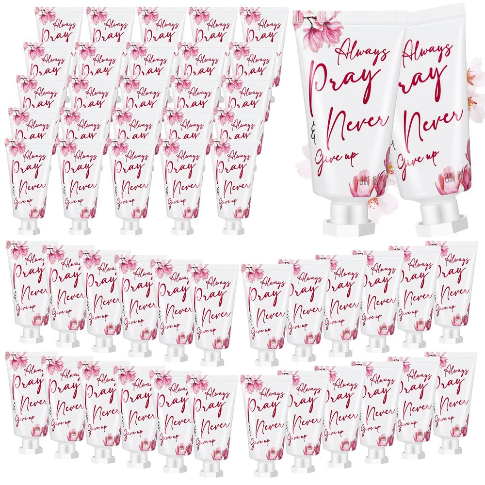 Heigble 50 Pack Christian Hand Lotion Bulk Gifts for Women Christmas Stocking Stuffers Gifts Bible Mini Travel Hand Lotion for Women Church Appreciation(Modern)