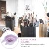 Beavorty 2pcs Silicone Rabbit-shaped Makeup Brush Cleaner Hanging Brush Wash Bowls for Easy Cleaning Soft Space-saving Design Light view 4