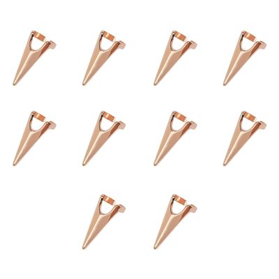 10 Pieces Metal Hair Parting Ring Adjustable Sectioning Rings Hair Parting Tool for Salon Hair Extensions Braiding Styling (Rose Gold)