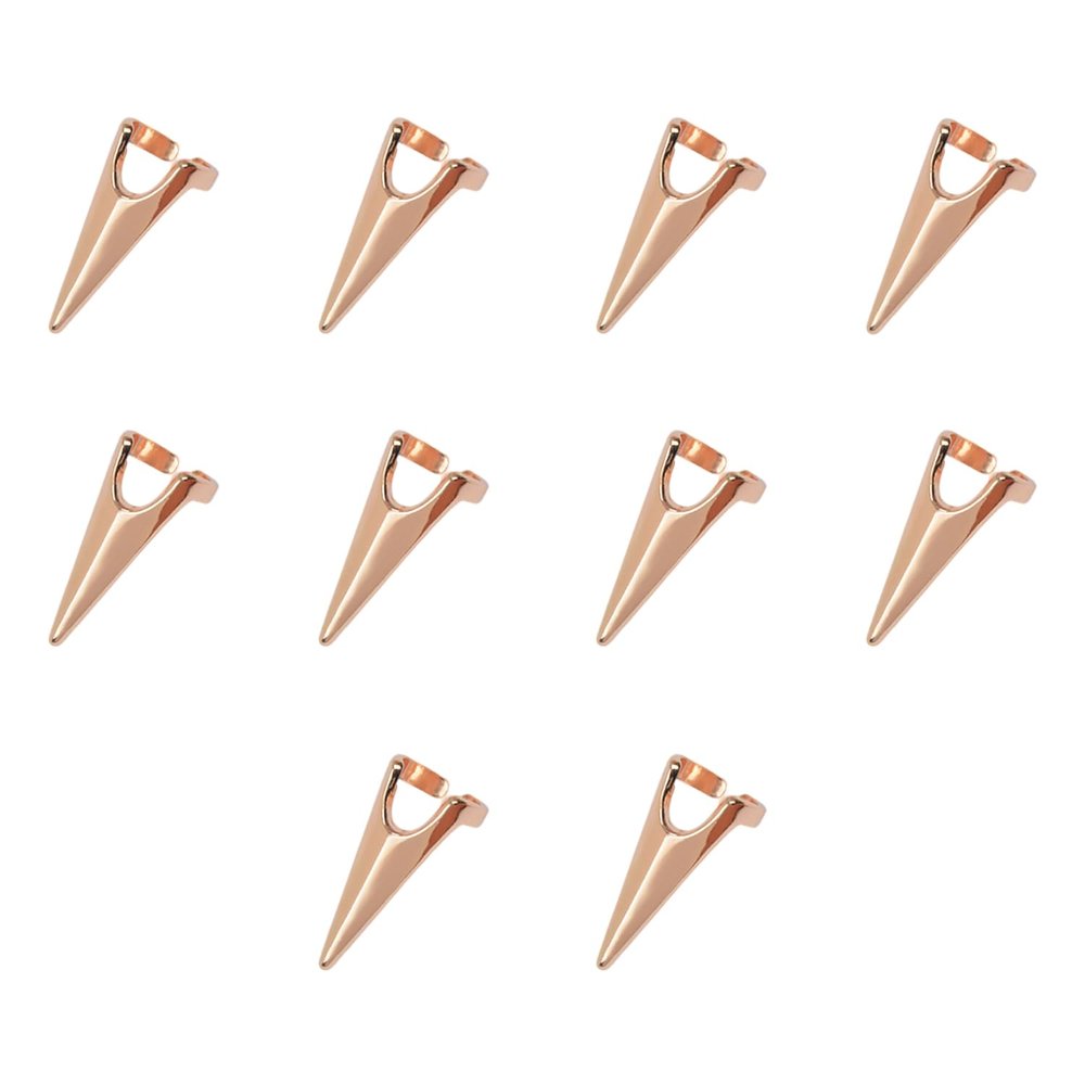 10 Pieces Metal Hair Parting Ring Adjustable Sectioning Rings Hair Parting Tool for Salon Hair Extensions Braiding Styling (Rose Gold)