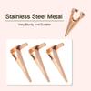 10 Pieces Metal Hair Parting Ring Adjustable Sectioning Rings Hair Parting Tool for Salon Hair Extensions Braiding Styling (Rose Gold) view 3